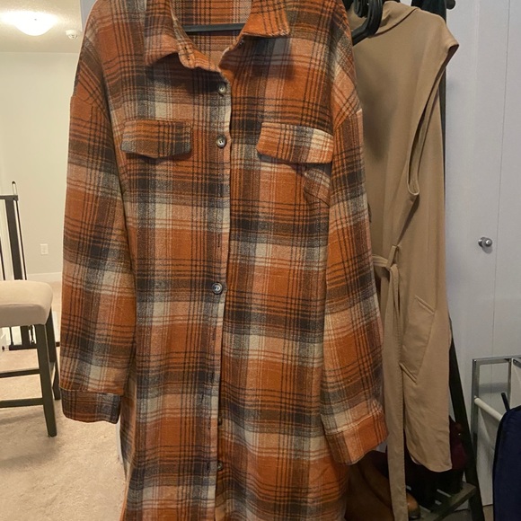 Long Plaid Shacket - Picture 9 of 9